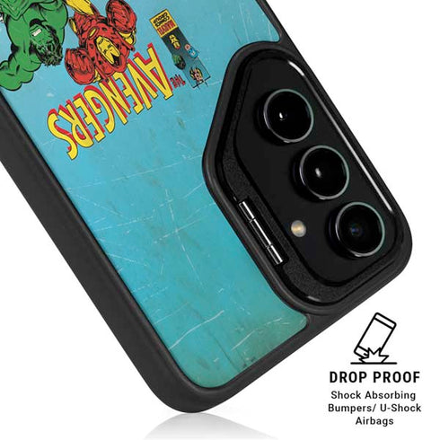 Marvel Classic Comics The Avengers Galaxy S25 Kickstand Case